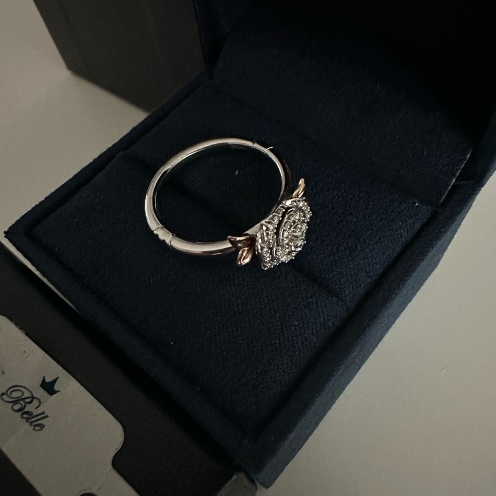 Enchanted Disney Fine Jewelry from Zales Belle Rose Gold Ring - Picture 3 of 4